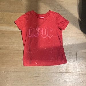 Small red ACDC shirt from Lucky Brand like new